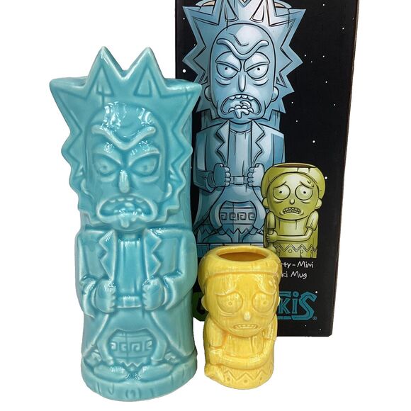 BeeLine - Lootcrate - Geeki Tikis - Rick & Morty - Tiki Mug & Mini Mug - NIB! - Picture 7 of 14